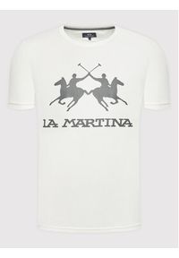 La Martina T-Shirt CCMR05 JS206 Biały Regular Fit. Kolor: biały. Materiał: bawełna #4