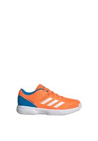 Adidas - Court Stabil Shoes. Kolor: pomarańczowy, biały, wielokolorowy. Sport: turystyka piesza