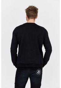 Valentino Garavani - VALENTINO GARAVANI Czarna bluza męska z logo vltn, Rozmiar XL. Kolor: czarny. Materiał: prążkowany. Wzór: aplikacja #4