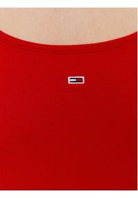 Tommy Jeans Body Essential Strappy DW0DW14882 Czerwony Slim Fit. Kolor: czerwony. Materiał: bawełna