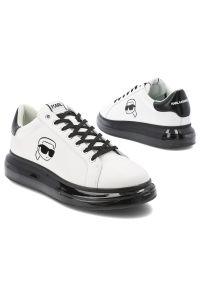 Białe Sneakersy Karl Lagerfeld Modne Obuwie Męskie. Kolor: biały. Materiał: skóra. Styl: klasyczny #6
