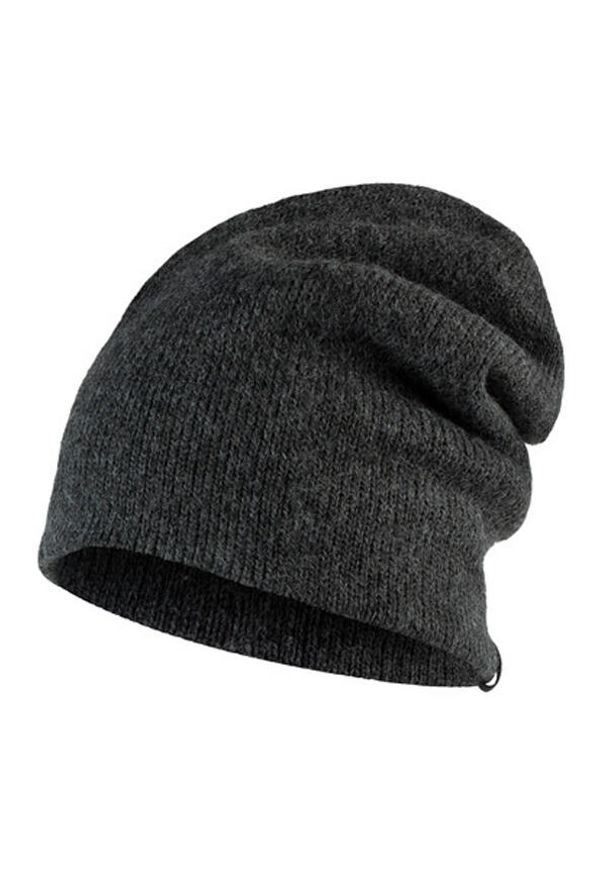 Buff - Czapka z bawełną Knitted Jarn. Kolor: szary. Materiał: bawełna. Sezon: zima. Styl: wakacyjny