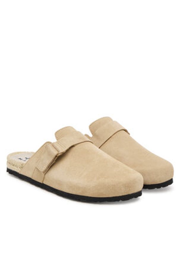 Manebi Espadryle K 1.1 B0 Beżowy. Kolor: beżowy. Materiał: zamsz, skóra