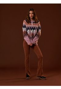 Sinsay - Sweter ze wzorem - wielobarwny. Materiał: włókno, dzianina. Styl: retro #1