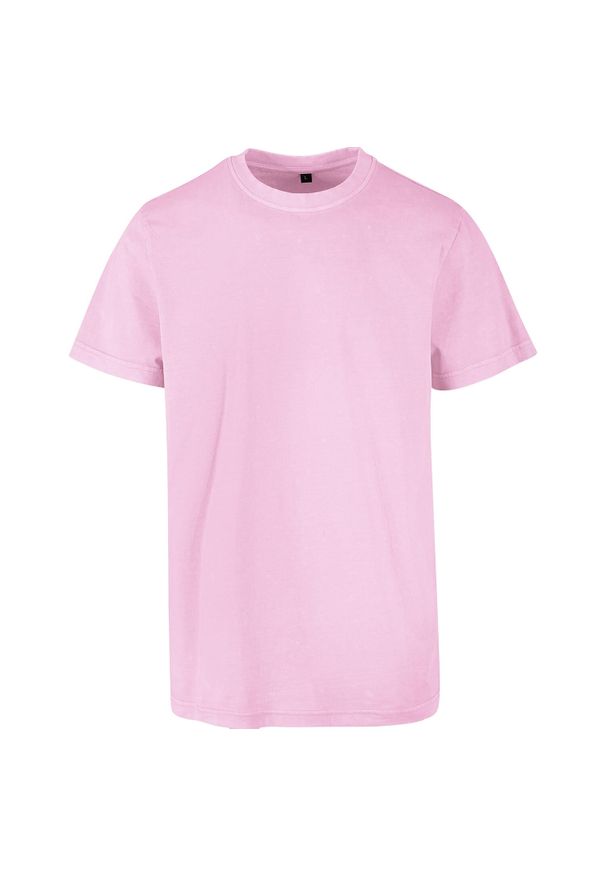 BUILD YOUR BRAND - Koszulka Z Okrągłym Dekoltem Dla Dorosłych Unisex Acid Wash. Kolor: różowy