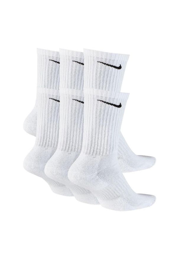 Nike - Skarpety Unisex Adult Everyday Cushioned (zestaw 6 Sztuk). Kolor: biały. Sport: turystyka piesza