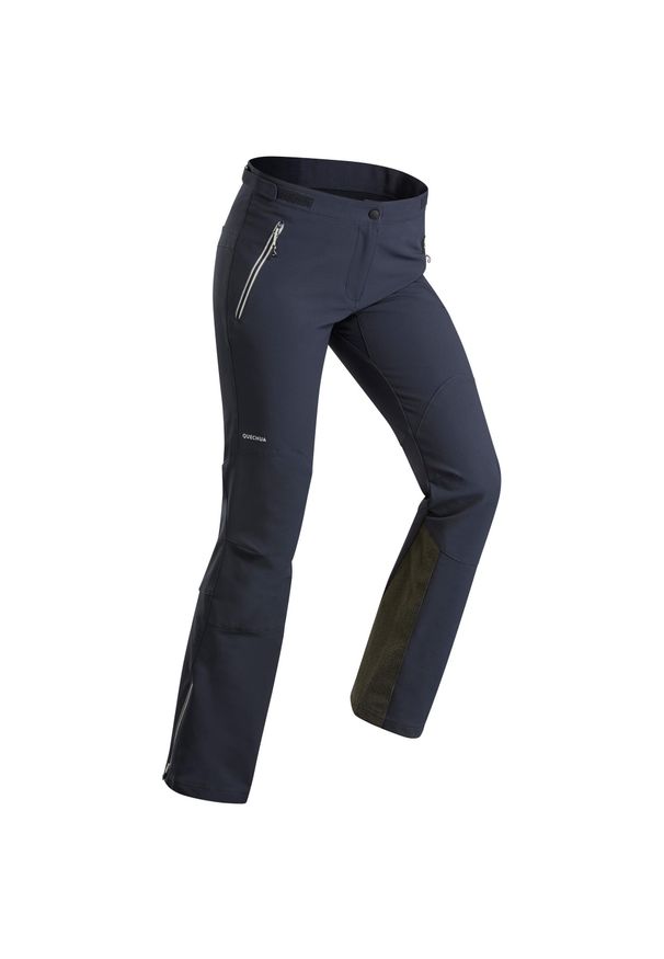 quechua - Spodnie turystyczne - SH900 Warm - damskie. Kolor: niebieski. Materiał: materiał, tkanina, elastan. Sezon: zima