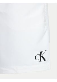 Calvin Klein Swimwear Szorty kąpielowe KM0KM01051 Biały Regular Fit. Kolor: biały. Materiał: syntetyk #2