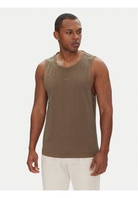 BOSS Tank top 50536739 Khaki Regular Fit. Kolor: brązowy. Materiał: bawełna