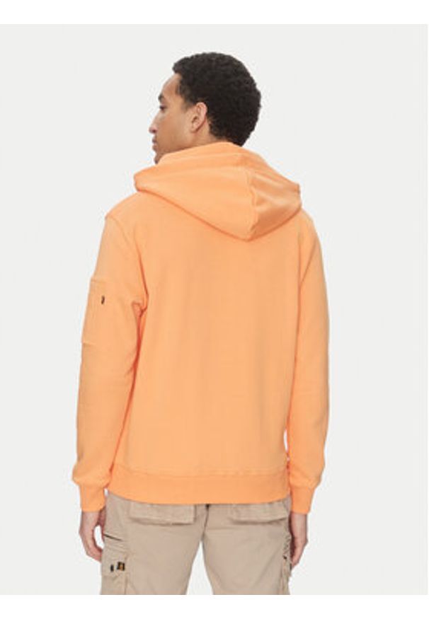 Alpha Industries Bluza Puff Print 146338 Pomarańczowy Regular Fit. Kolor: pomarańczowy. Materiał: bawełna. Wzór: nadruk