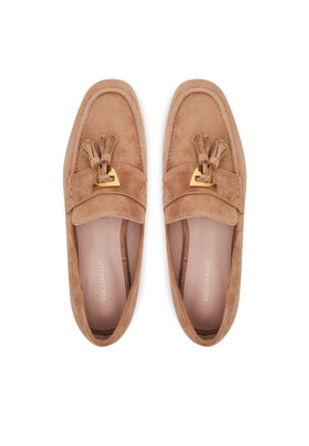 Coccinelle Loafersy NF1 16 01 01 Beżowy. Kolor: beżowy. Materiał: zamsz, skóra