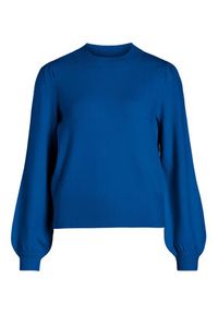 Vila Sweter Rill 14084179 Niebieski Regular Fit. Kolor: niebieski. Materiał: wiskoza #6