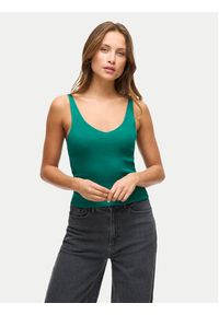 Vila Top Wennie 14104135 Zielony Regular Fit. Kolor: zielony. Materiał: wiskoza #3