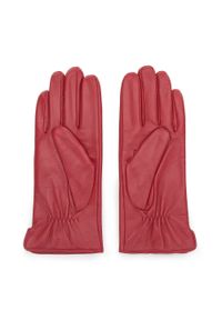 Wittchen - Damskie rękawiczki skórzane gładkie czerwone. Kolor: czerwony. Materiał: skóra. Wzór: gładki. Sezon: jesień, zima. Styl: elegancki #2
