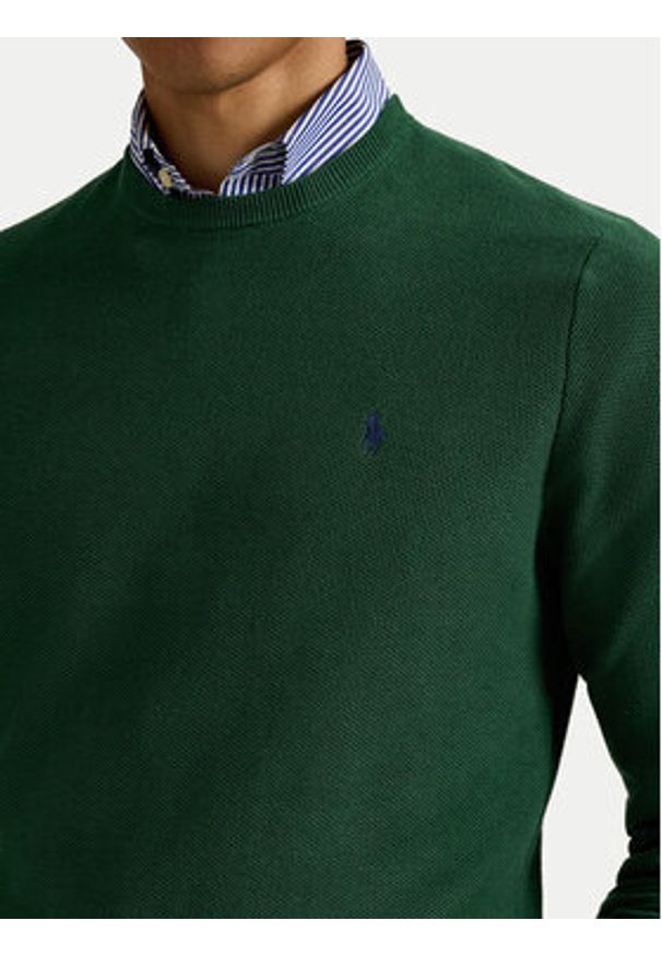 Polo Ralph Lauren Sweter 710918163521 Zielony Regular Fit. Typ kołnierza: polo. Kolor: zielony. Materiał: bawełna