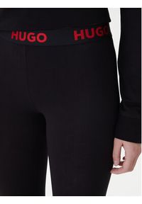 Hugo Legginsy 50495304 Czarny Skinny Fit. Kolor: czarny. Materiał: bawełna #3