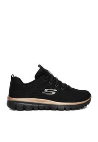 skechers - Skechers Sneakersy CEO-GRACEFUL 12615 BKRG Czarny. Kolor: czarny. Materiał: materiał #1