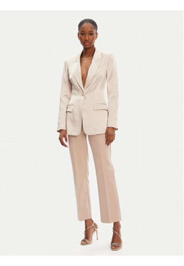 Marciano Guess Marynarka 5RGN01 7248A Brązowy Regular Fit. Kolor: brązowy. Materiał: wiskoza