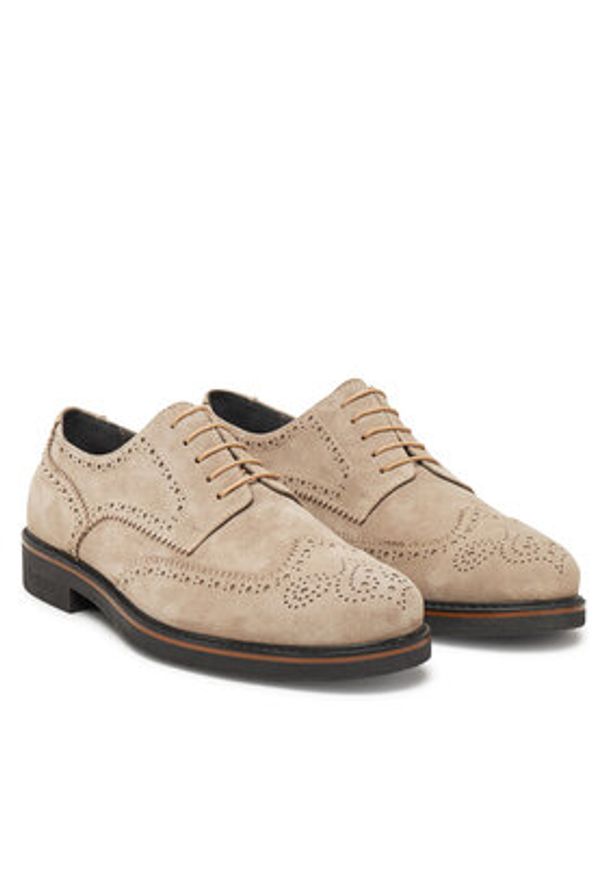Pollini Półbuty SB10233G0MUB0104 Beżowy. Kolor: beżowy. Materiał: zamsz, skóra