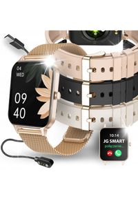 Smartwatch JG Smart SMARTWATCH DAMSKI ZEGAREK PL MENU POWIADOMIENIA ROZMOWY SMART WATCH 2 PASKI. Rodzaj zegarka: smartwatch #1