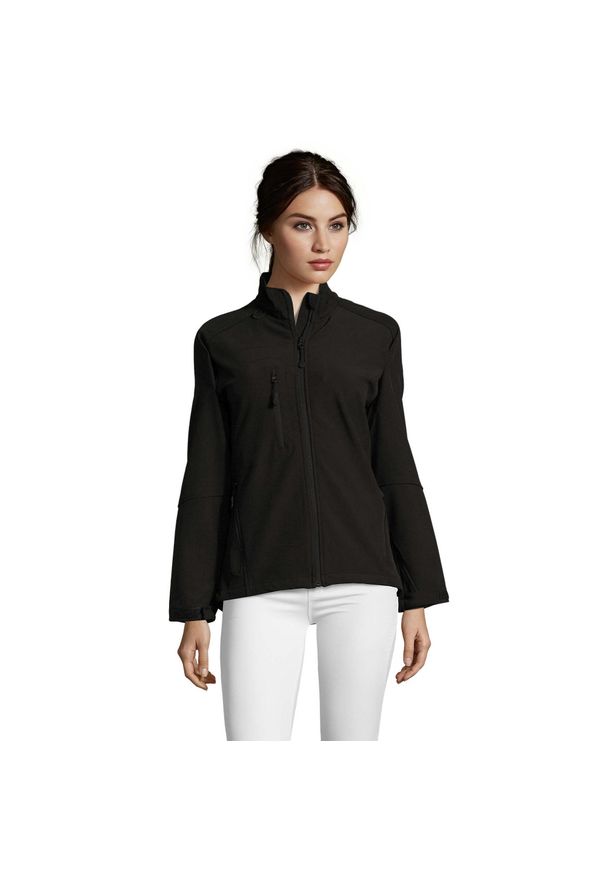 SOL'S - Kurtka Damska Roxy Soft Shell. Kolor: czarny. Sport: turystyka piesza