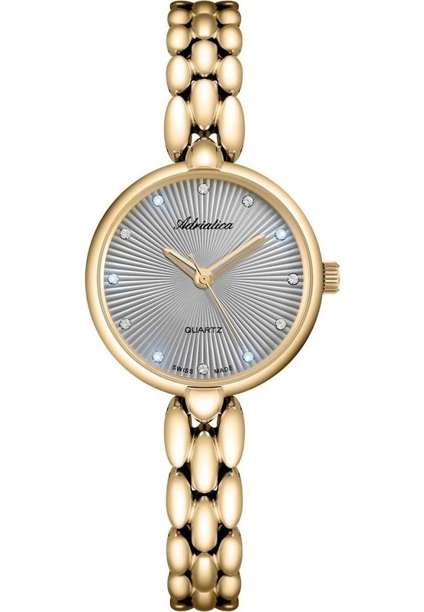 Zegarek Adriatica Zegarek damski Adriatica A3788.1147Q CYRKONIE złoty. Kolor: złoty