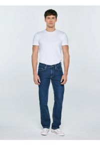 Big-Star - Jeansy męskie dopasowane granatowe Terry 499. Okazja: na co dzień. Stan: obniżony. Kolor: niebieski. Styl: casual #7