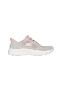skechers - Kapcie SKECHERS GO WALK FLEX SAFIYA Beżowy. Kolor: szary. Materiał: tkanina. Model: Skechers Sport