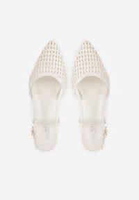 Renee - Białe Sandały z Plecioną Cholewką Triscan. Zapięcie: sprzączka. Kolor: biały. Sezon: wiosna #4