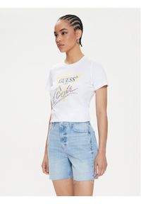 Guess T-Shirt W4GI20 I3Z14 Biały Regular Fit. Kolor: biały. Materiał: bawełna