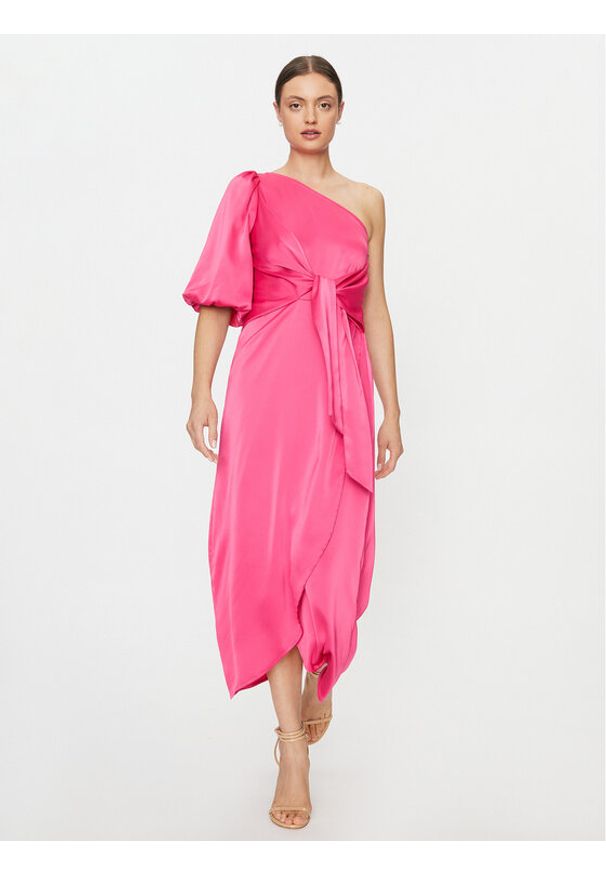 YAS Sukienka koktajlowa 26031522 Różowy Regular Fit. Kolor: różowy. Materiał: syntetyk. Styl: wizytowy