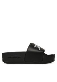 Karl Lagerfeld - KARL LAGERFELD Klapki Kondo Maxi KL80872 Czarny. Kolor: czarny. Materiał: skóra