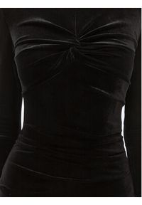 Elisabetta Franchi Sukienka koktajlowa AB-483-37E2-V380 Czarny Slim Fit. Kolor: czarny. Materiał: syntetyk. Styl: wizytowy