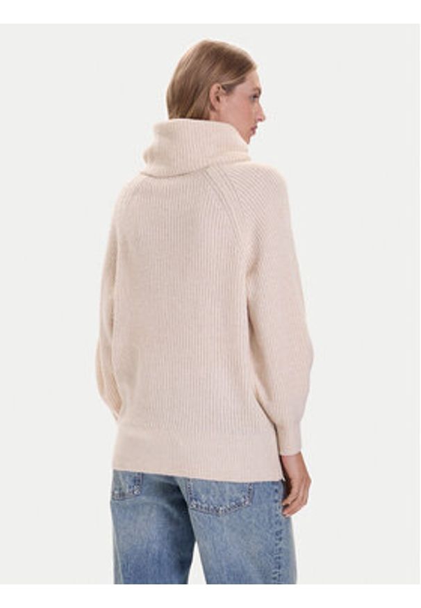 only - ONLY Golf Whitney 15353187 Beżowy Oversize. Typ kołnierza: golf. Kolor: beżowy. Materiał: syntetyk