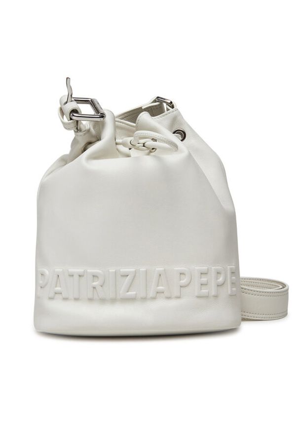 Patrizia Pepe Torebka 2B0126/L113 Biały. Kolor: biały. Materiał: skórzane