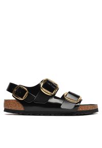 Birkenstock Sandały Milano Big Buckle 1024211 Czarny. Kolor: czarny. Materiał: skóra