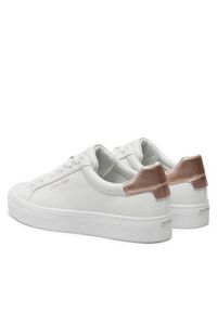Calvin Klein Sneakersy Vulc Lace Up Saff Fox W/Met Bt HW0HW02104 Biały. Kolor: biały. Materiał: skóra #3