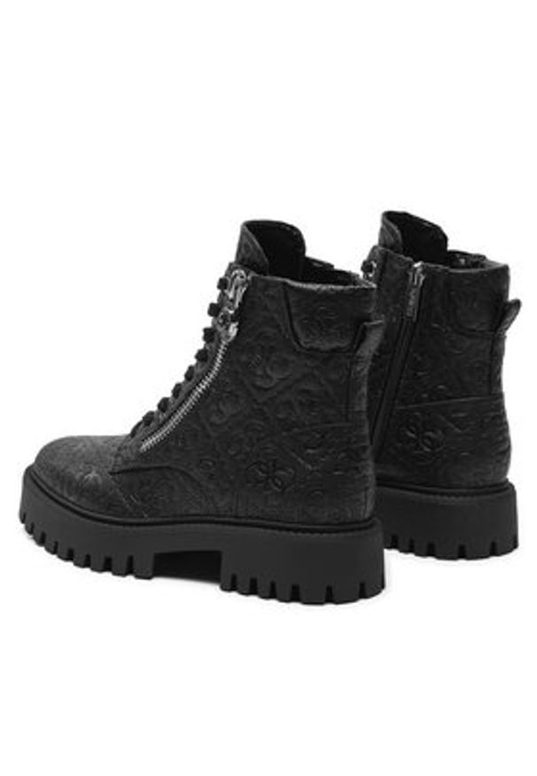 Guess Botki Fiona FLTFIO FAL10 Czarny. Kolor: czarny. Materiał: skóra