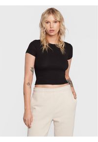 Gina Tricot T-Shirt Basic 17957 Czarny Slim Fit. Kolor: czarny. Materiał: bawełna #1