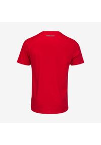 Head - T-Shirt męski CLUB CARL. Kolor: czerwony. Materiał: materiał, poliester, bawełna, jersey