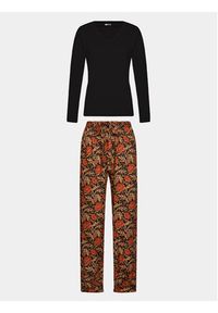 SELMARK - Selmark Piżama Flores P6973 Czarny Regular Fit. Kolor: czarny. Materiał: syntetyk #4