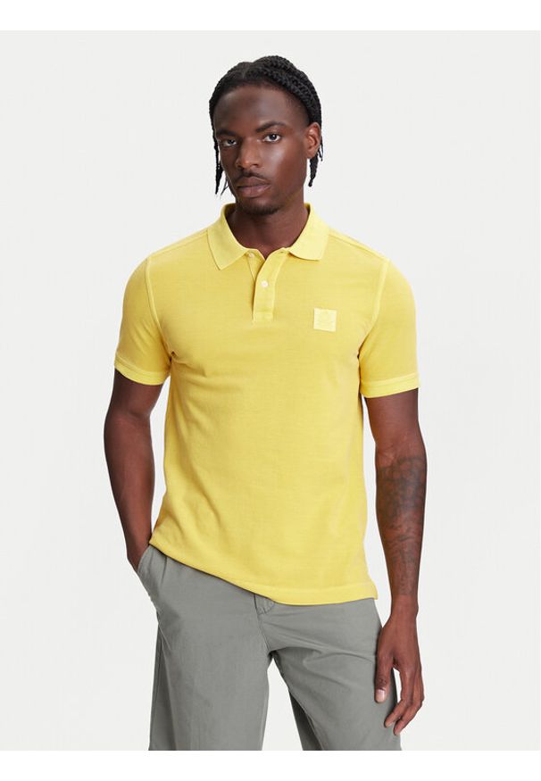 United Colors of Benetton - United Colors Of Benetton Polo 3089U302D Żółty Regular Fit. Typ kołnierza: polo. Kolor: żółty. Materiał: bawełna