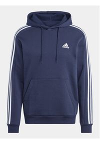 Adidas - adidas Bluza Essentials Fleece 3-Stripes IJ6473 Granatowy Regular Fit. Kolor: niebieski. Materiał: bawełna