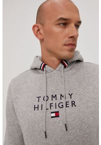 TOMMY HILFIGER - Tommy Hilfiger - Bluza. Okazja: na co dzień. Kolor: szary. Wzór: aplikacja. Styl: casual #6