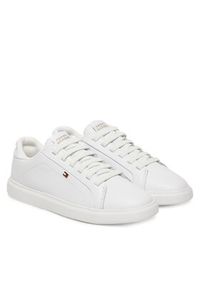 TOMMY HILFIGER - Tommy Hilfiger Sneakersy Th Icon Court Light FW0FW08948 Biały. Kolor: biały. Materiał: skóra #4