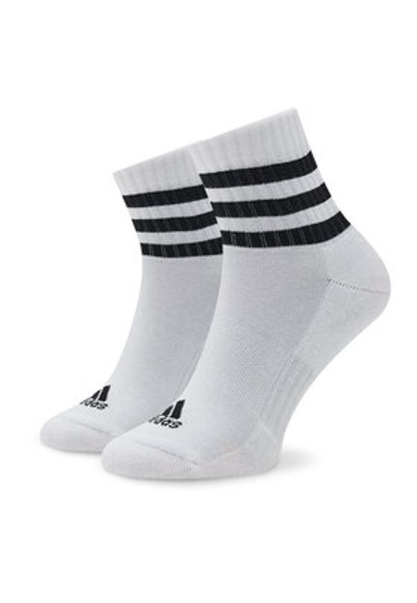Adidas - adidas Zestaw 3 par wysokich skarpet unisex 3S C Spw Mid 3P HT3456 Biały. Kolor: biały. Materiał: bawełna