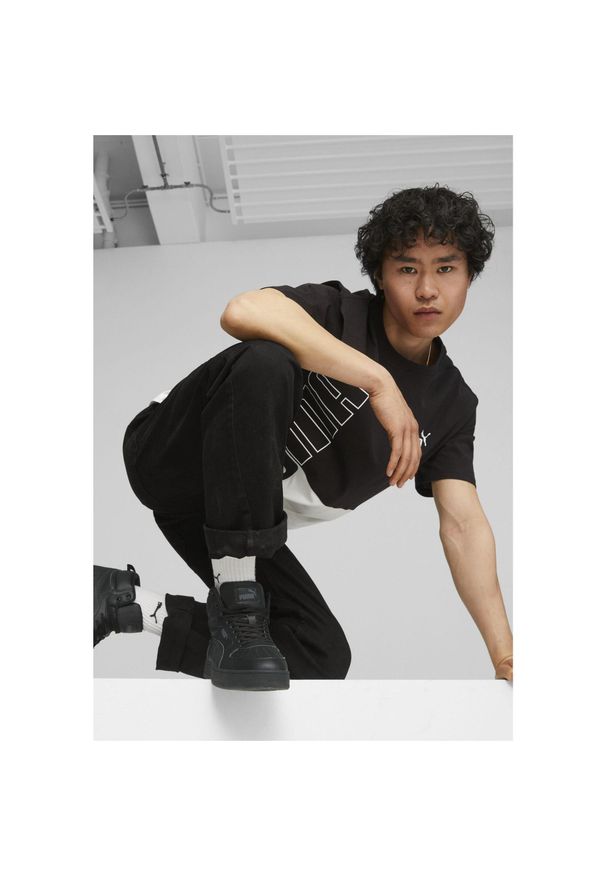 Puma - Sneakersy Caven 2.0 Mid PUMA Black Cool Dark Gray. Kolor: wielokolorowy, szary, czarny. Materiał: tkanina, guma, materiał, syntetyk. Sezon: lato. Sport: turystyka piesza