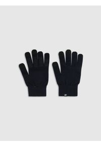 4f - 4F Rękawiczki dzianinowe Touch Screen uniseks - czarne L/XL. Kolor: czarny. Materiał: dzianina