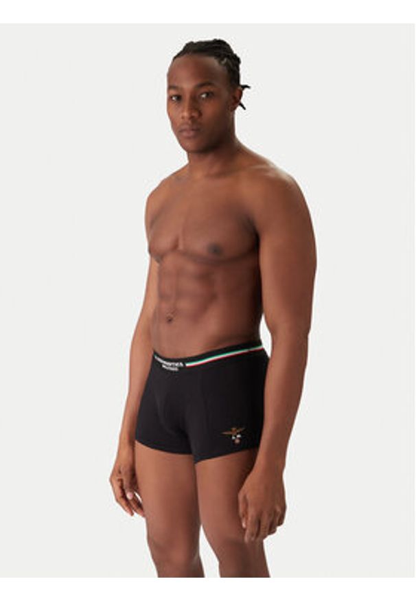 Aeronautica Militare Komplet 3 par bokserek AM1UBX001T Czarny. Kolor: czarny. Materiał: bawełna