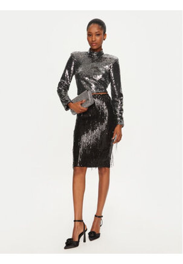 Rinascimento Spódnica ołówkowa CFC0121688003 Czarny Slim Fit. Kolor: czarny. Materiał: syntetyk